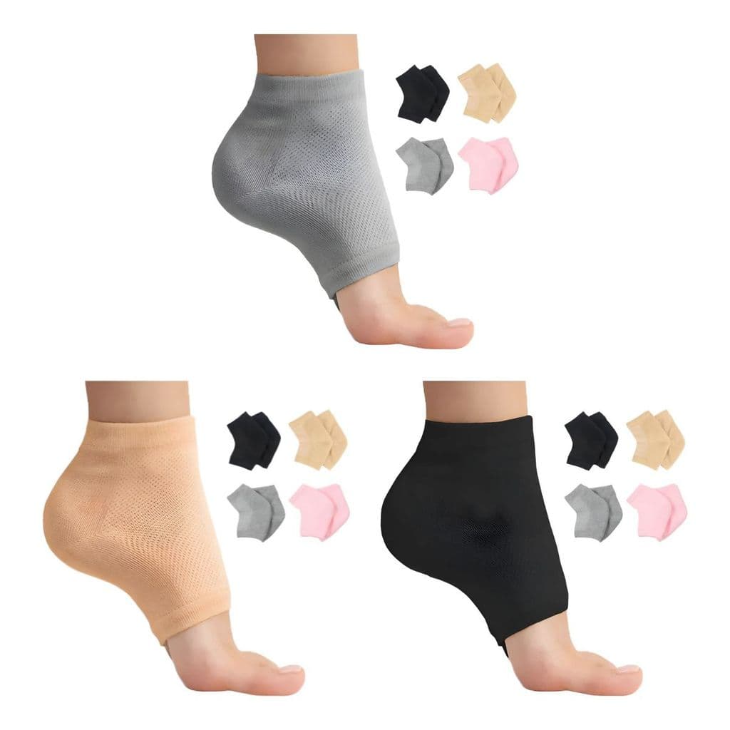 Meia Tornozeleira Para Calcanhar Silicone Dor Rachadura
