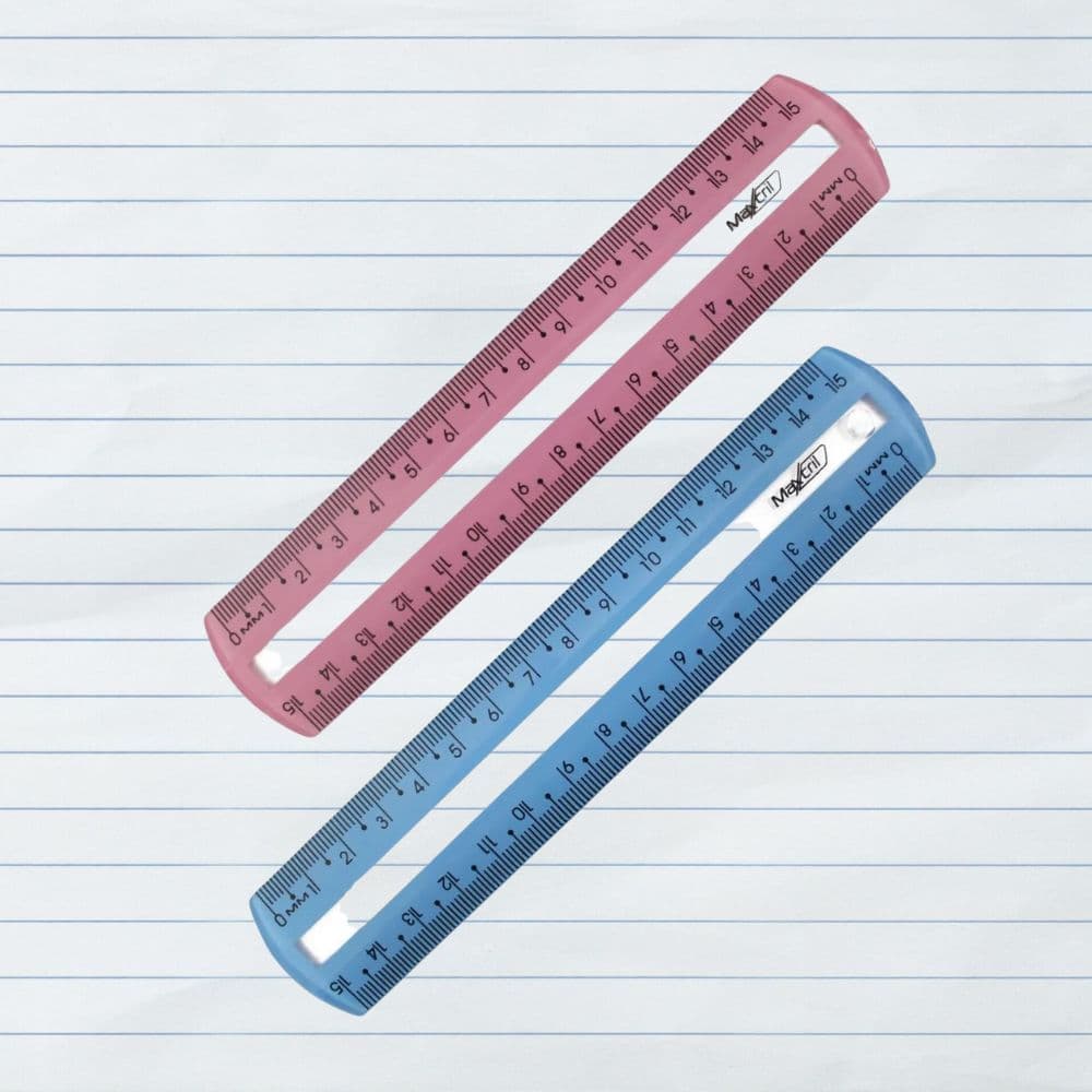 Régua Compacta 15cm com Guia de Leitura Maxcril