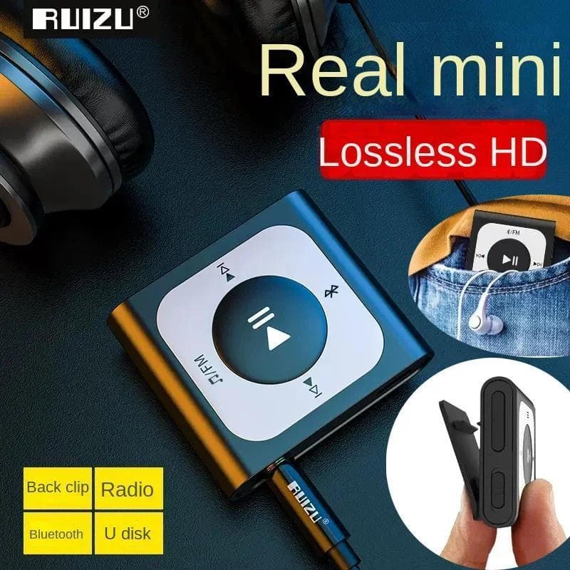 Leitor De Música RUIZU X66 Sportmp3 Player Bluetooth Clipe Mini Pedômetro Mp3 Walkman Alto-Falante