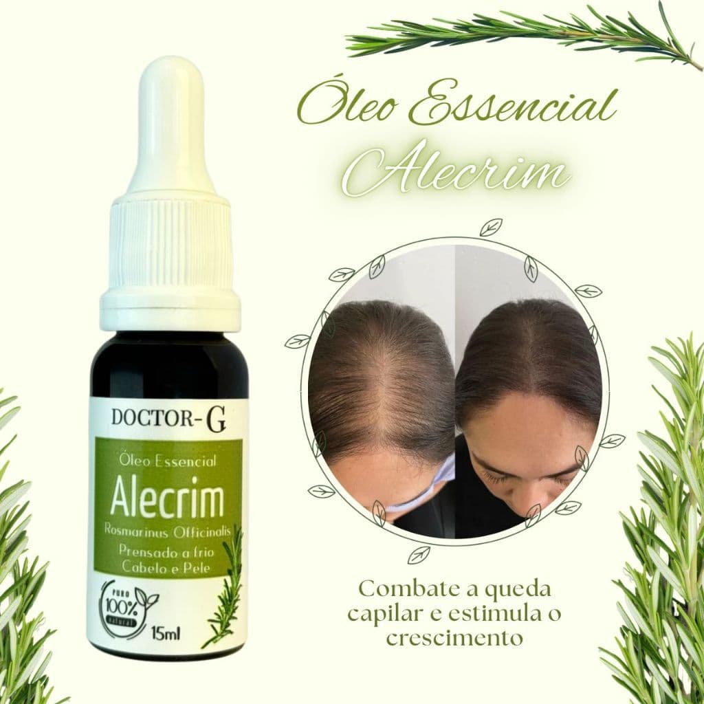 óleo essencial de alecrim Cabelo e Pele 100% puro 15ml