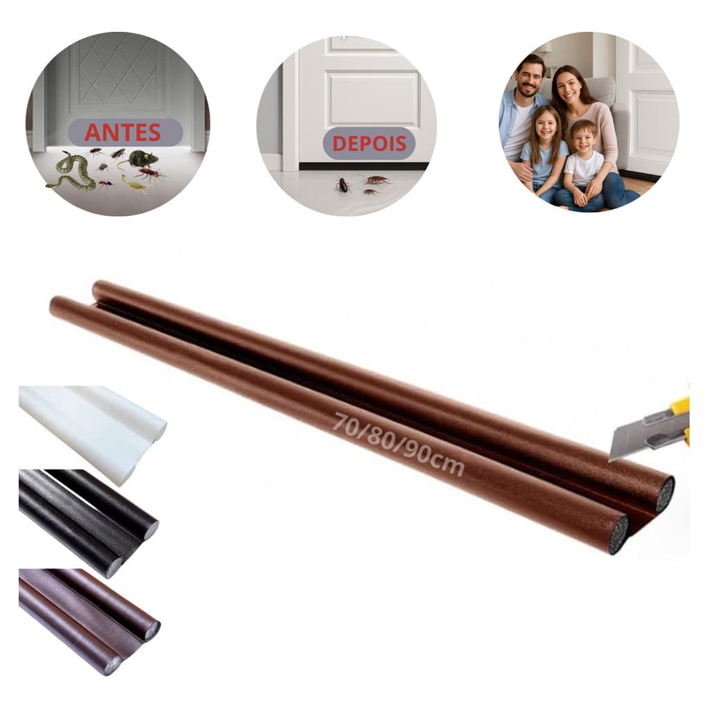 Veda Porta rolinho Antipoeira Contra Água Vento Insetos Isolamento Acústico Para Portas
