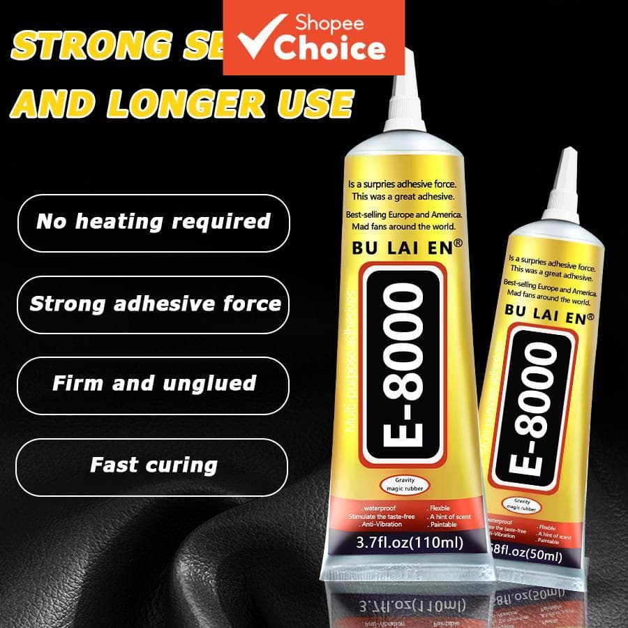 Cola E8000 – Super Adesivo Multiuso, Impermeável E Resistente Ao Calor, Une Vários Materiais
