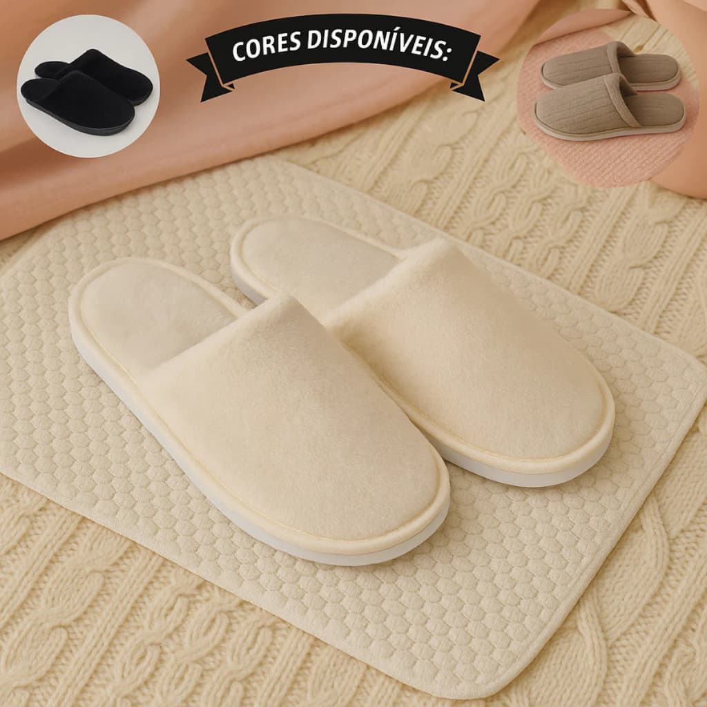 Pantufa Feminina Chinelo De Quarto Pantufinha Quentinha Solado Baixo e Leve Conforto Garantido
