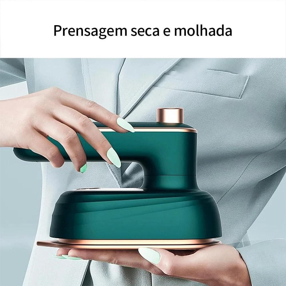 Mini Ferro De Passar Roupas Para Viagem Elétrico Portátil Pequeno Bivolt 110v e 220v