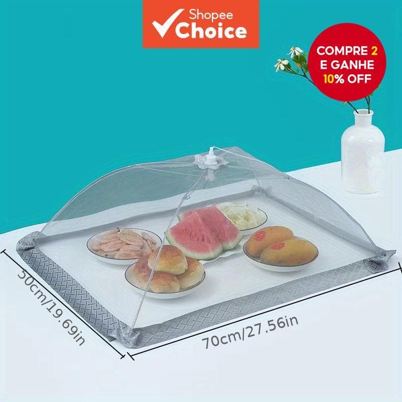 Novo protetor de mesa dobrável para alimentos, capa para pratos, cobertura doméstica para refeições, guarda-pratos,