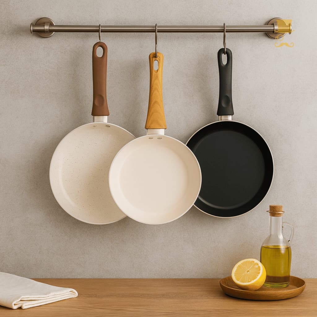 Frigideira Antiaderente de Soft Touch e Alumínio Revestimento Cerâmico 20, 22 e 24cm Premium