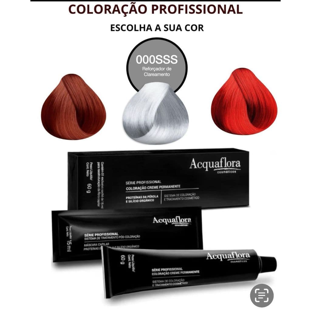 Coloração Creme Permanente Escolha Sua Cor - Acquaflora