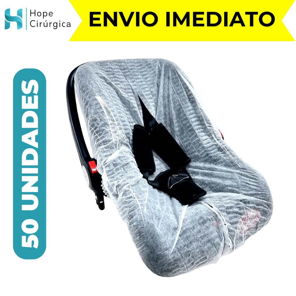 Kit 50 Protetor de TNT para Carrinho Bebe Conforto Capa Descartável
