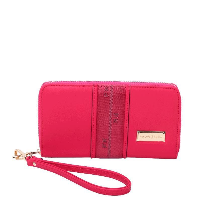 Carteira Zíper com Alça de Mão Fellipe Krein SS23 Alça Nailon Rosa - Pink