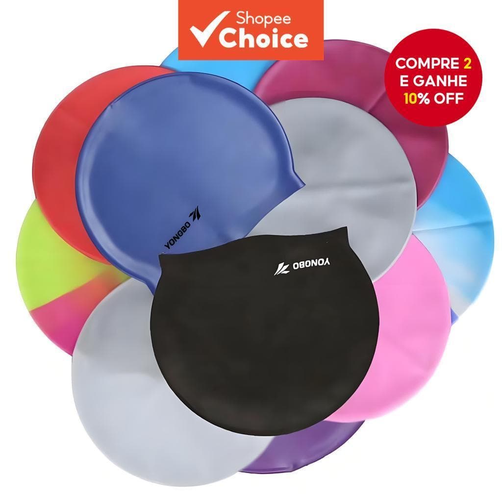 Touca De Natação Moderna De Cor Sólida – De Silicone À Prova D'água Para Homens/Mulheres , Proteção Confortável Os Ouvid