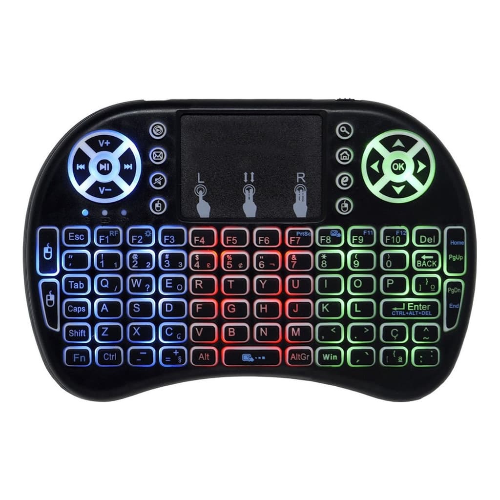 Mini Teclado Wireless Bluetooth Sem Fio Usb Iluminado 