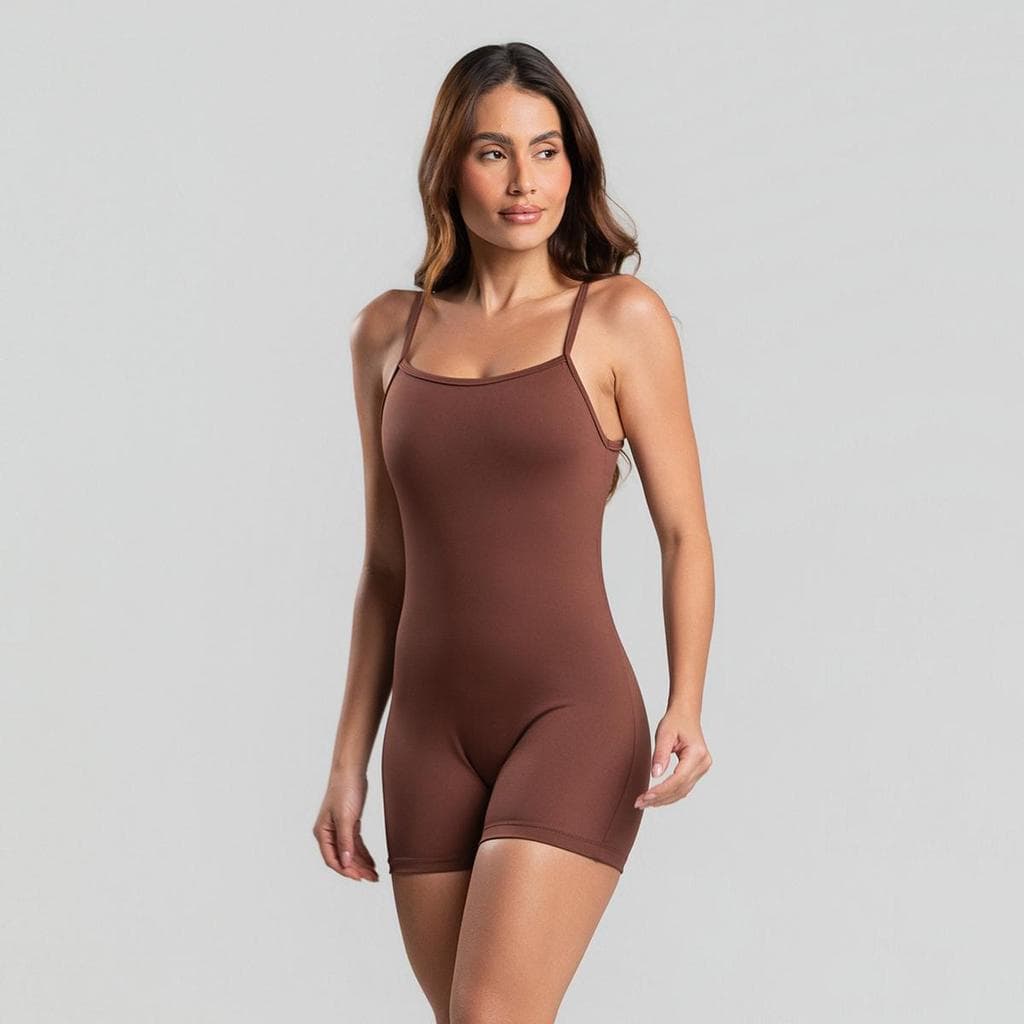 Macaquinho Slim Alça Fina Fitness Academia Zero Transparência Ideal para Treino e Caminhada