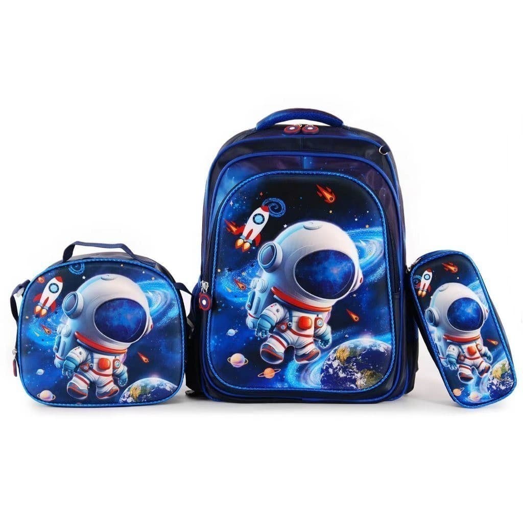 Material escolar infantil caixa de lancheira 3D impressa menino com lâmpada