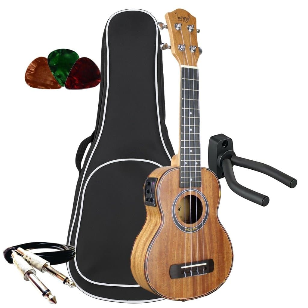 Kit Ukulele Bravo Buk421 Eletroacustico Soprano 21 + Acessórios
