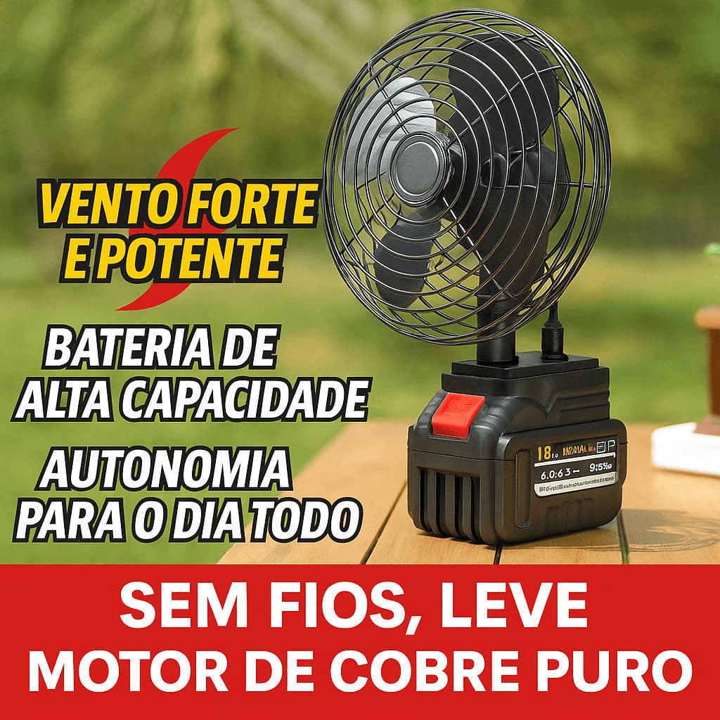 Mini Ventilador Portátil Recarregável – Silencioso, Bateria de Longa Duração para Casa e Viagem