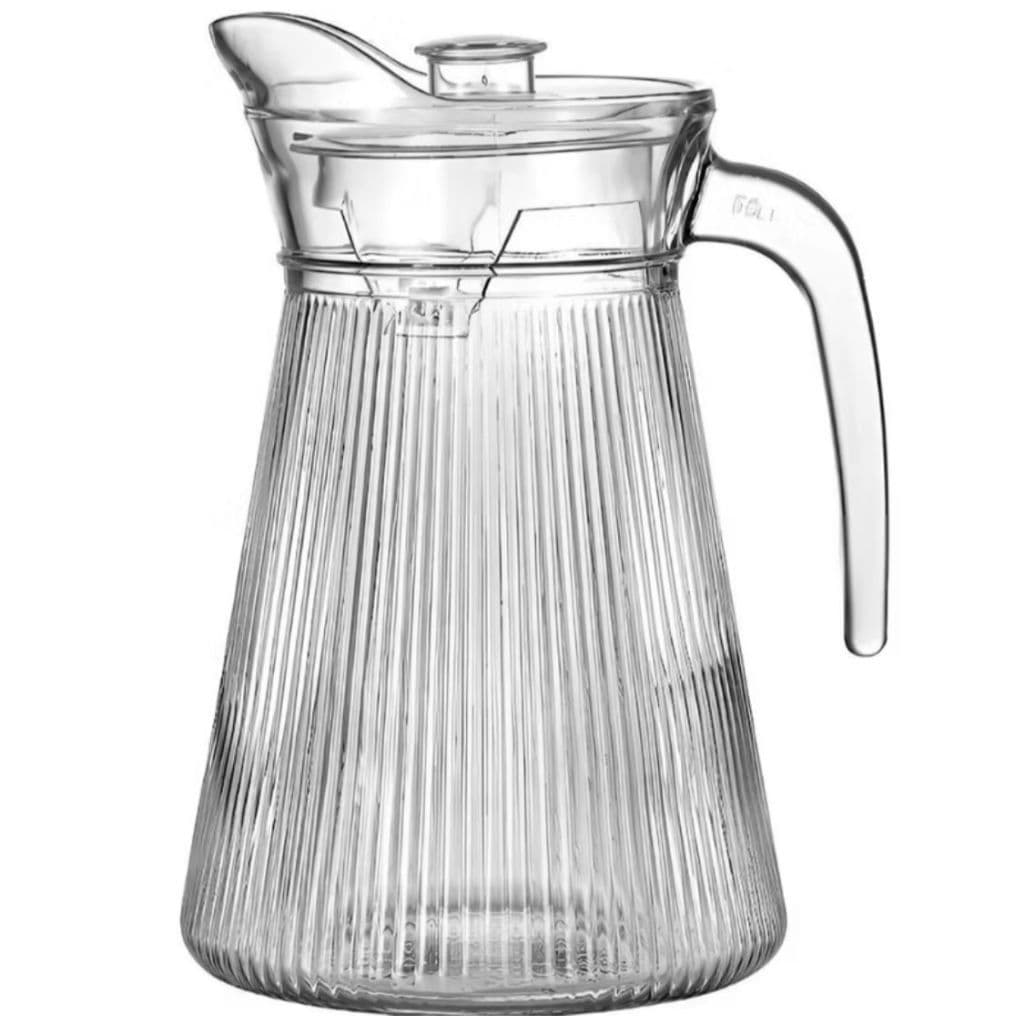 Jarra Canelada Transparente 1620ml - Em casa tem