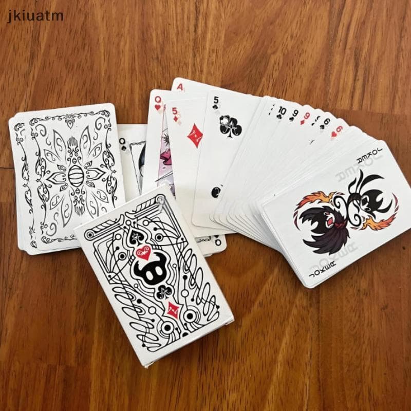 [jkiuatm] Conjunto Colecionável De Grupo De Cartas De Jogo Branco Hollow Knight Para Jogos De Festa Cardistry E Truques 