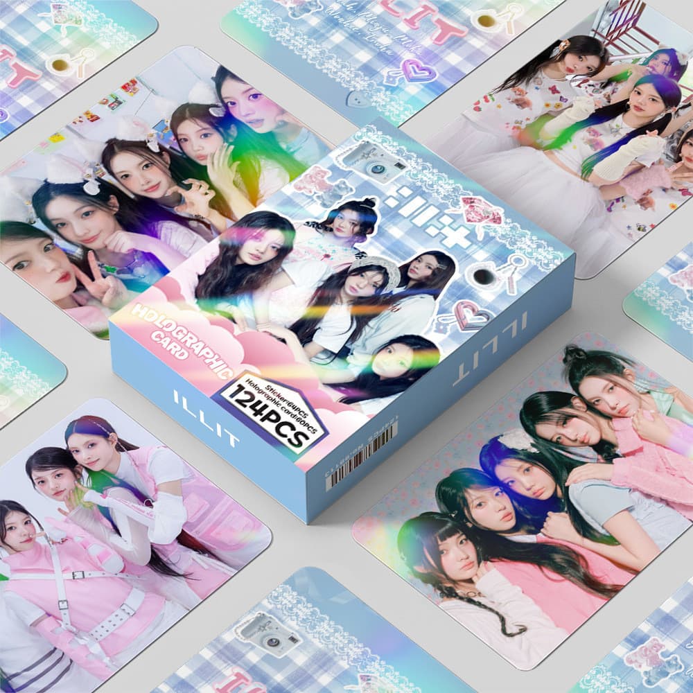 124 Pçs/Set Kpop Idoll ILLIT Lomo Cartões Postais Para Fãs