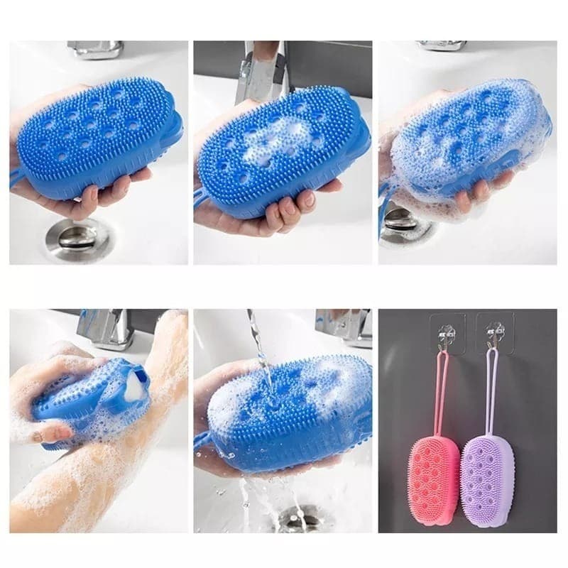 Bucha de Banho Silicone Porta Sabonete Exfoliante - Ideal para Remoção de Células Mortas e Limpeza Suave