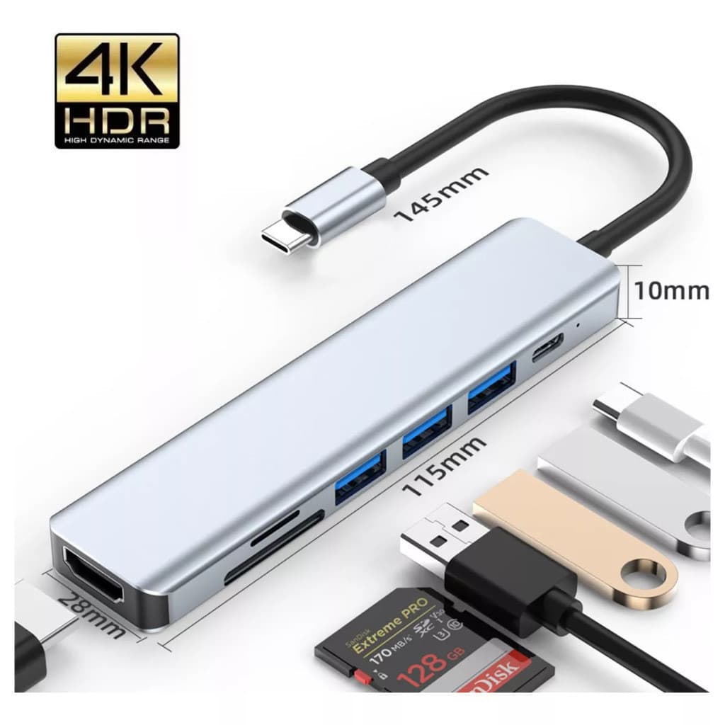 Hub USB Tipo C 3/4/5/6/7/8/11 em 1 Slot para cartão Leitor de cartão de dados USB-C