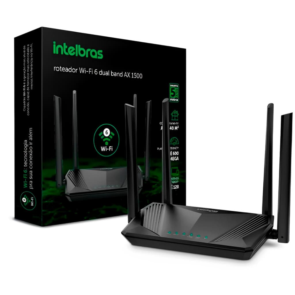 Roteador Wi-Fi 6 Dual band W6-1500 Intelbras