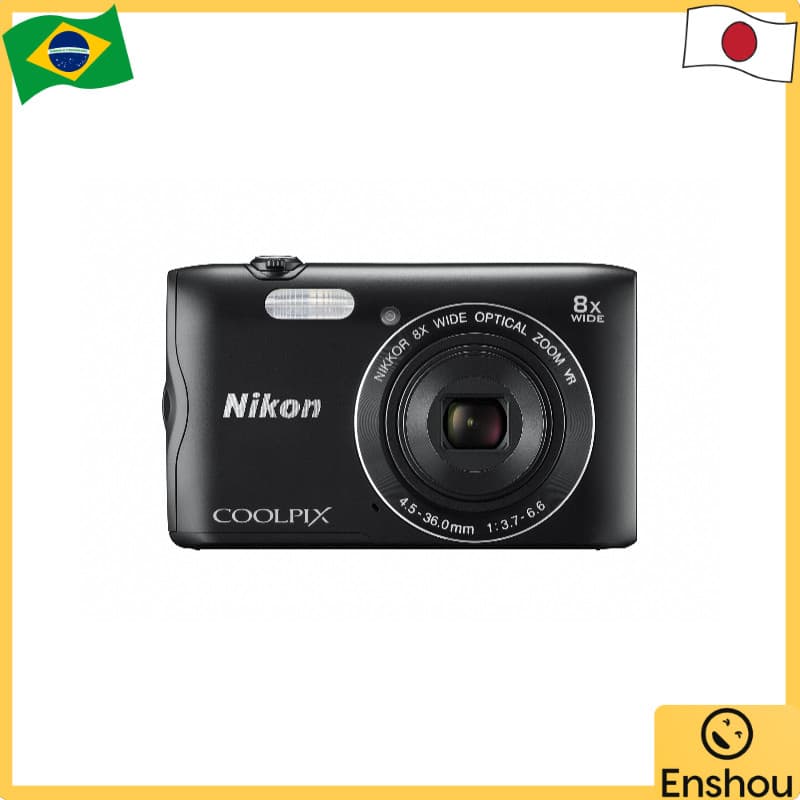 [USED]Do Japão [USADO]Nikon Digital Camera COOLPIX A300 Optical 8x Zoom 20.05 Megapixels Black A300BK