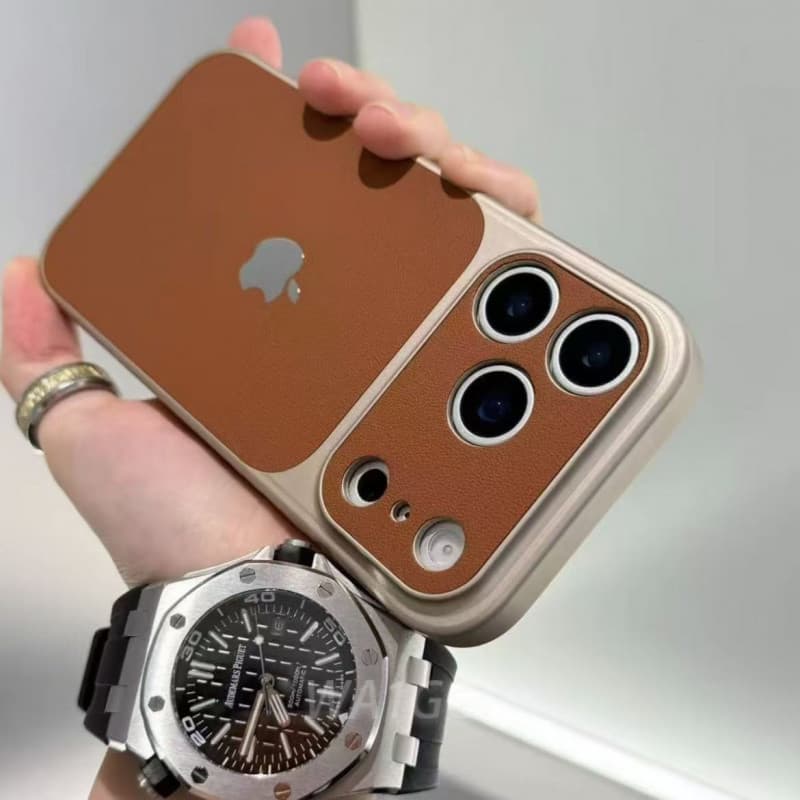 Capa Protetora De Textura De Couro Com Rígida De Alta Qualidade Adequada Para iPhone 17 Pro Max16 , 15 , 14 , 13, 12, 11