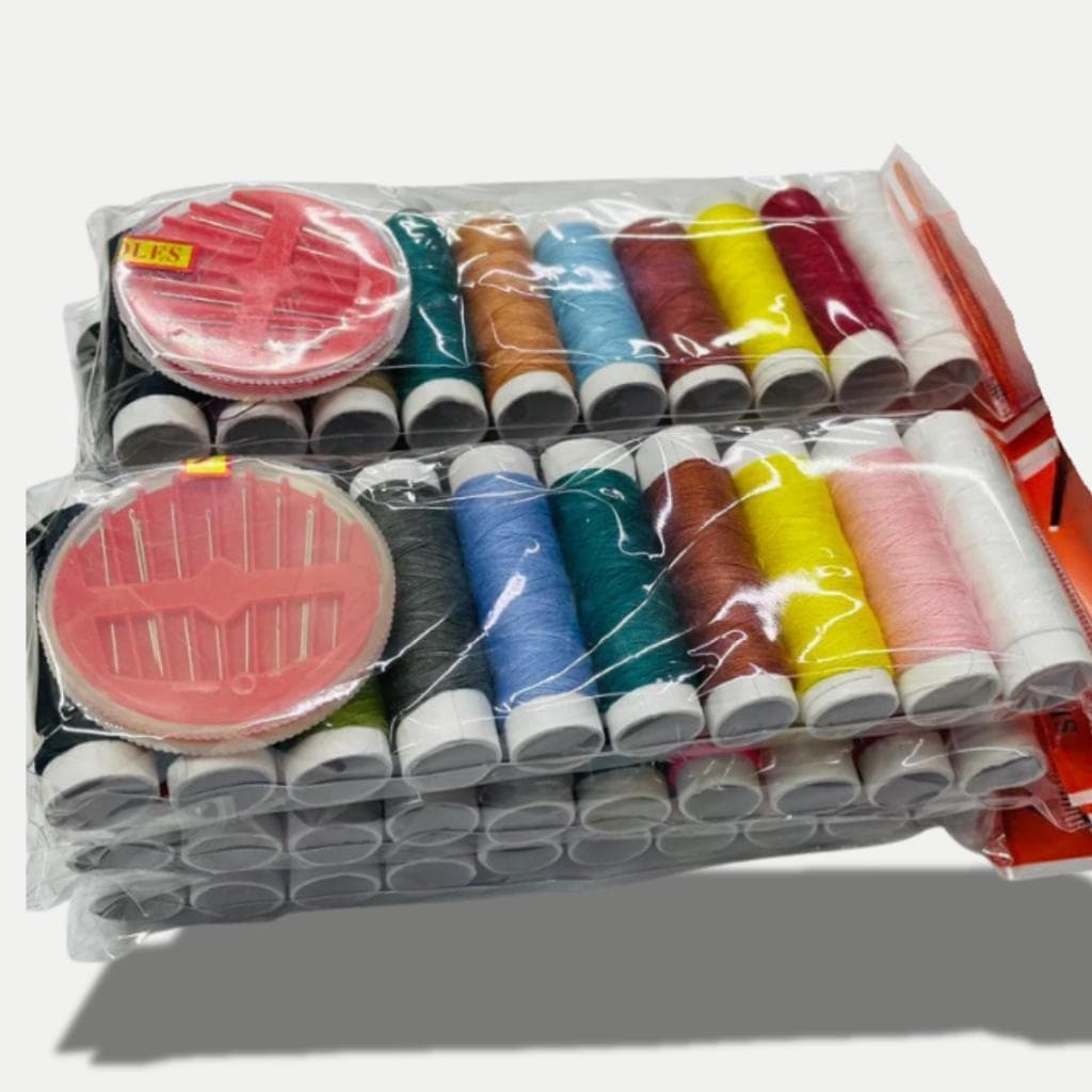 Kit Costura Básico 10 Linhas + 10 Agulhas – Para Consertos do Dia a Dia