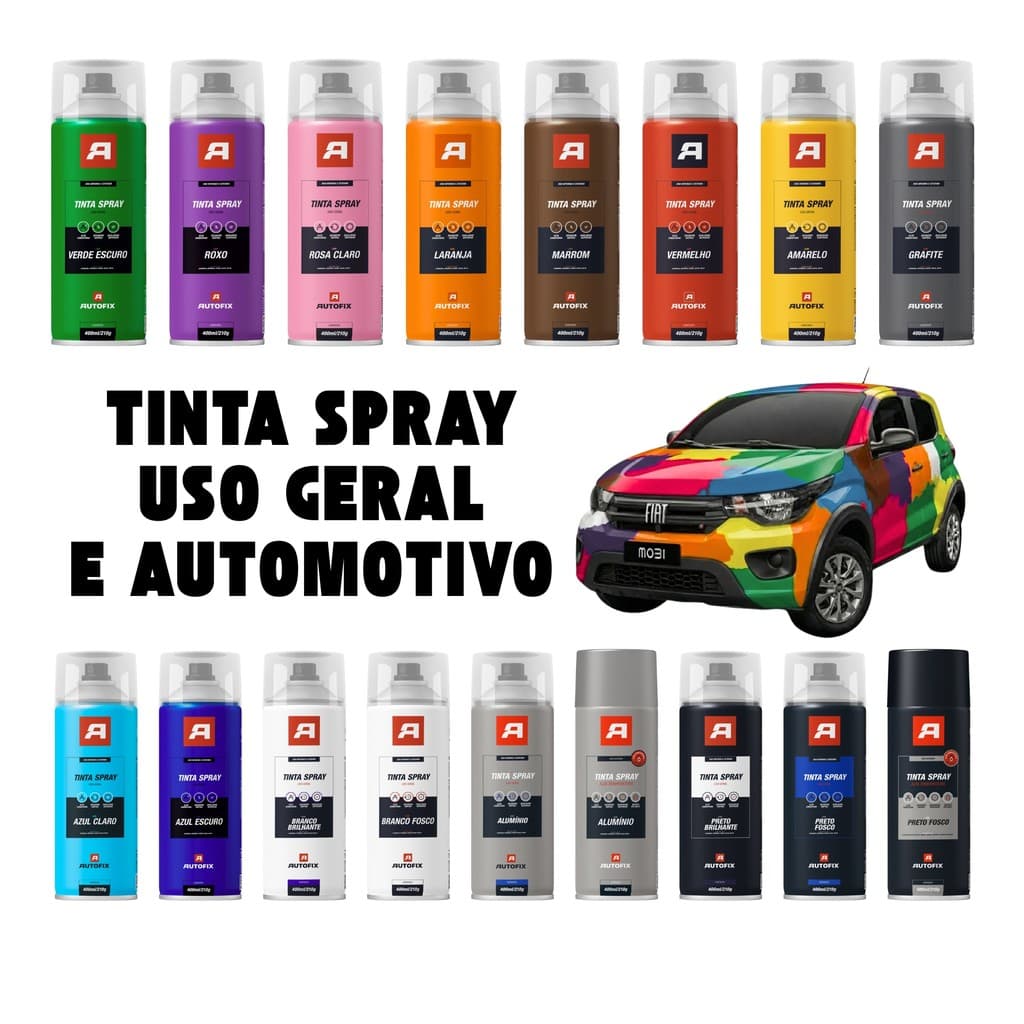 Tinta Spray Uso Geral e Automotivo 400ml para Carro, Madeira, Plástico, Metal e Vidro Envio Rápido