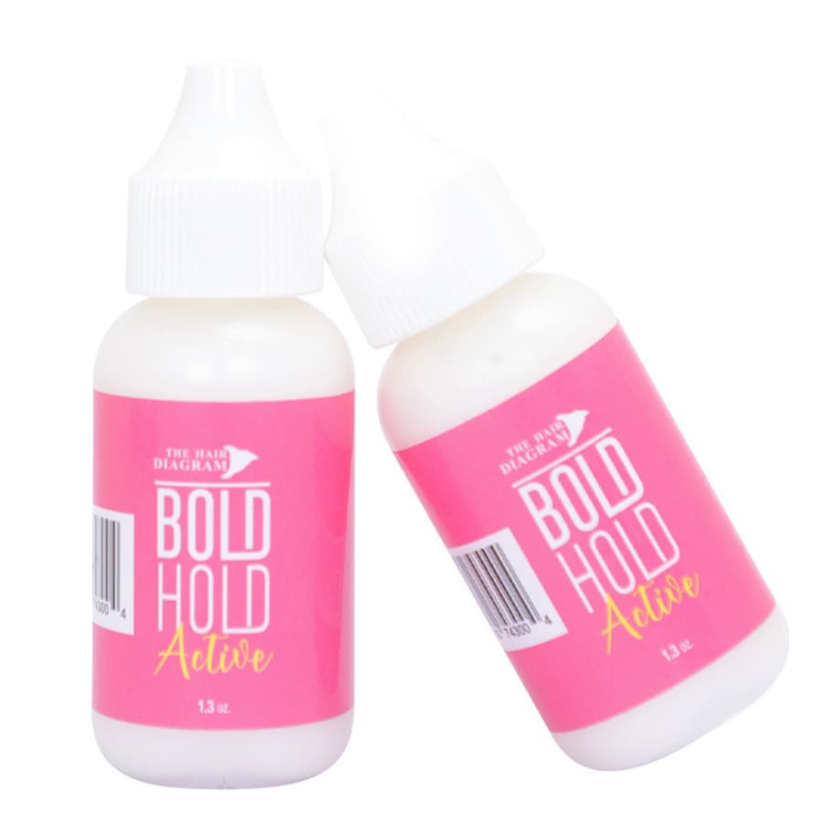 Cola adesiva para peruca de renda ativa BOLD HOLD Hair Diagram à prova d'água 1,3 oz