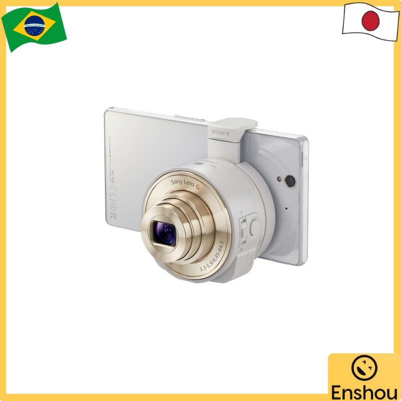 [USED]Do Japão [USADO]SONY Digital Camera Cyber-shot Lens-Style Camera QX10 White DSC-QX10-W