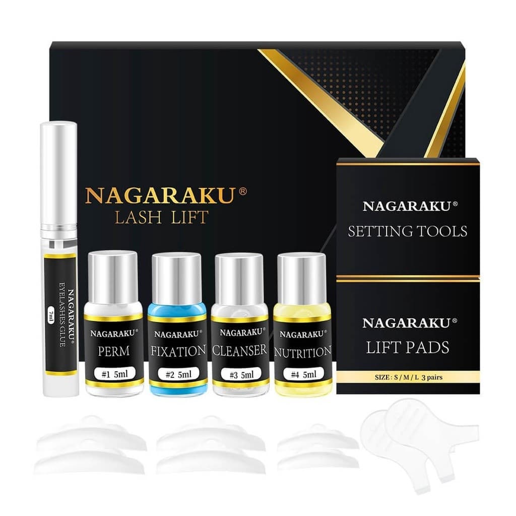 Kit Lash Lifting Lift Nagaraku E Brown Lamination Para Cílios e Sobrancelhas Profissional Original