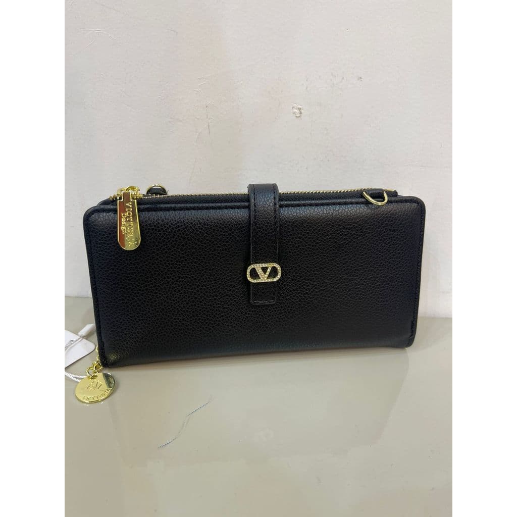 Carteira Feminina de Mão Grande Multiuso Com Alça Couro Premium Porta Cartões Casual Dia a Dia