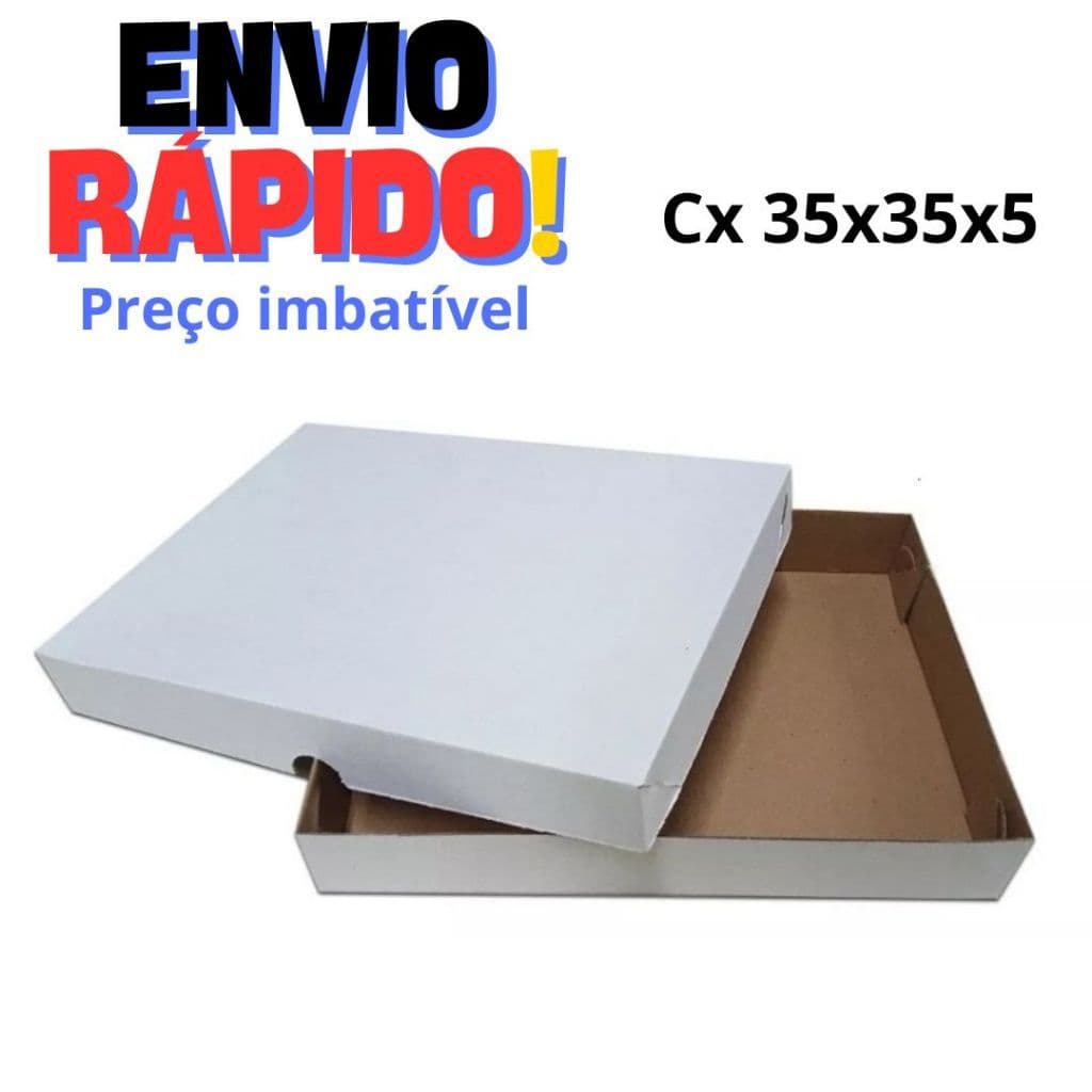 20 Caixas de Papelão (Branca) Doce/Salgados Auto Montável (MELHOR PREÇO) - 35x35x5