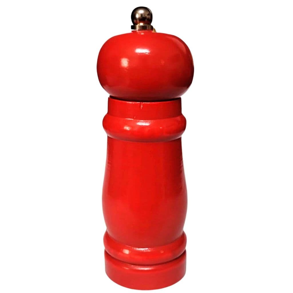 MOEDOR DE PIMENTA DE MADEIRA 16CM VERMELHO