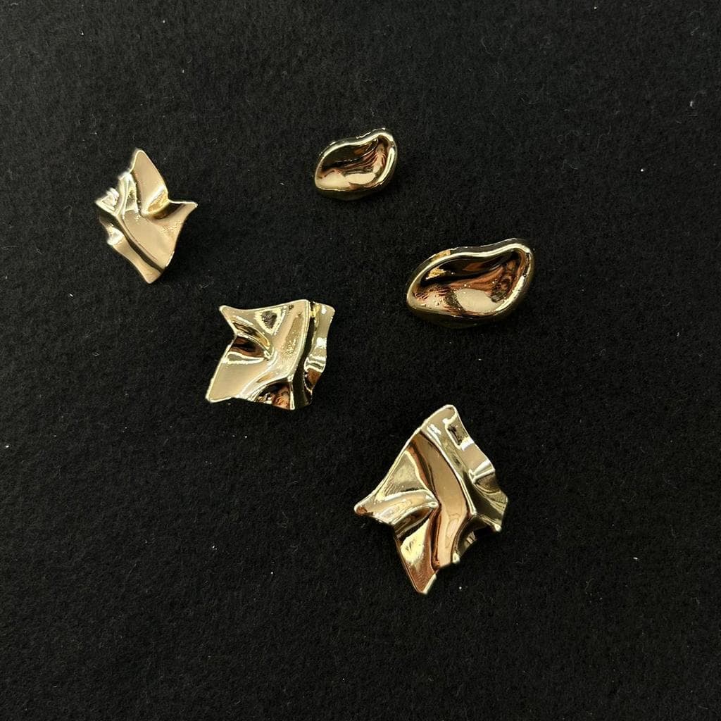 Kit 4 ou 8 Botões Luxo Botão Metal Moderno Dourado Blazer Blaser