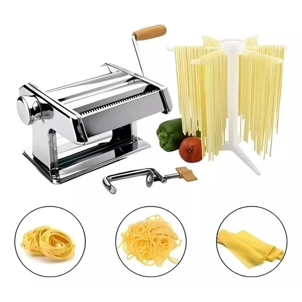 Máquina Para Macarrão Inox Clink 8x20x13,5Cm Com 6 Espessuras Diferentes Fixável Em Superfícies