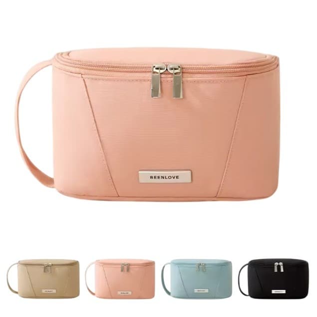 Necessaire feminina para maquiagens e itens de higiene, perfeito para viagens e organização