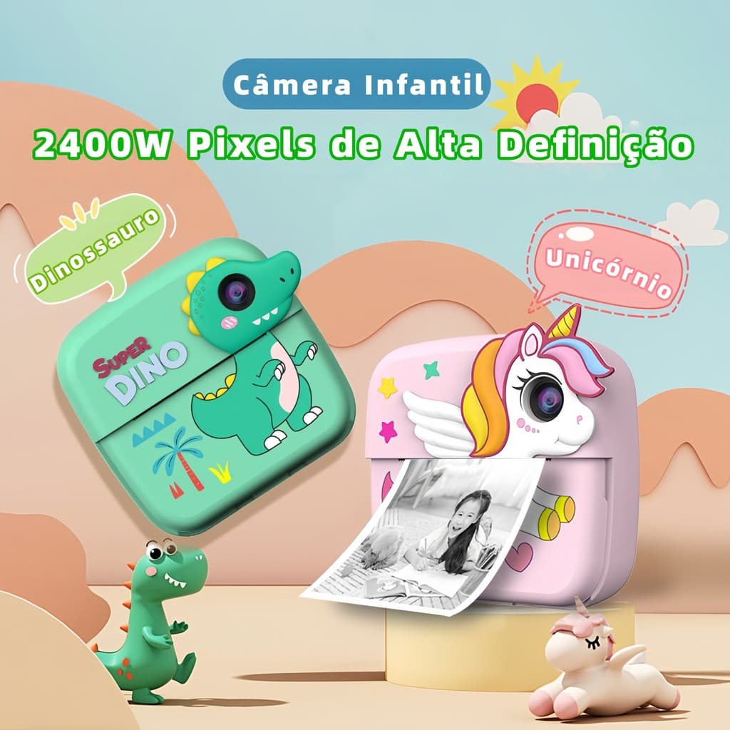 camera infantil que imprime foto,Mini Digital Camera Instantânea De Impressão Crianças com Vídeo