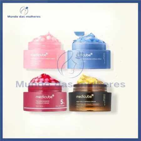Medicube Hyaluronic Moisturizing Capsule PDRN Pink Collagen+Deep Vita C TXA Capsule  Cream 55g