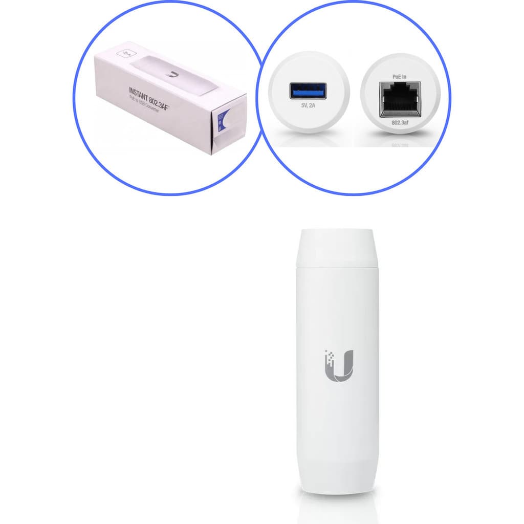 Conversor Poe Para Usb Ubiquiti 48v Poe Para 5v Usb - Novo 48v