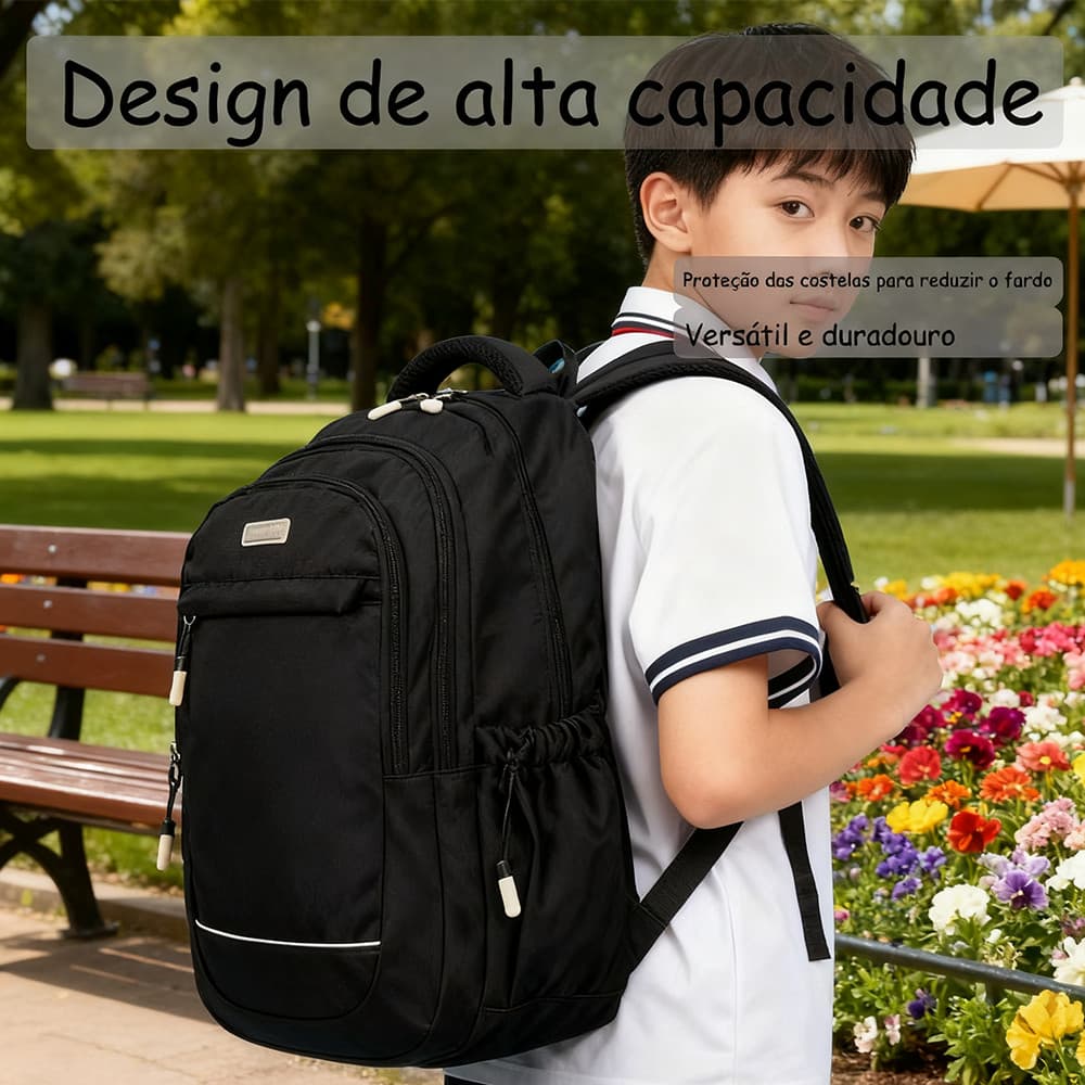 Mochila Feminina Escolar Bolsa Grande Moda Impermeável Resistente para Notebook Viagem Trabalho