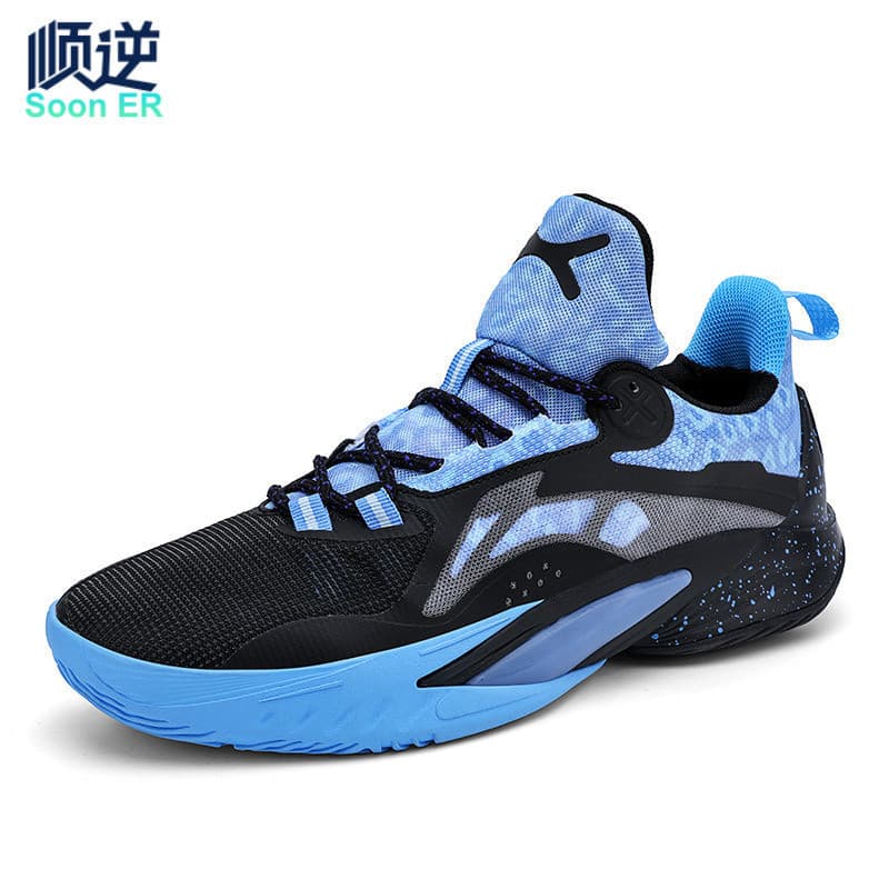 [Frição com som] Tênis de basquete masculino feminino amortecimento de combate real resistente ao desgaste calçados espo