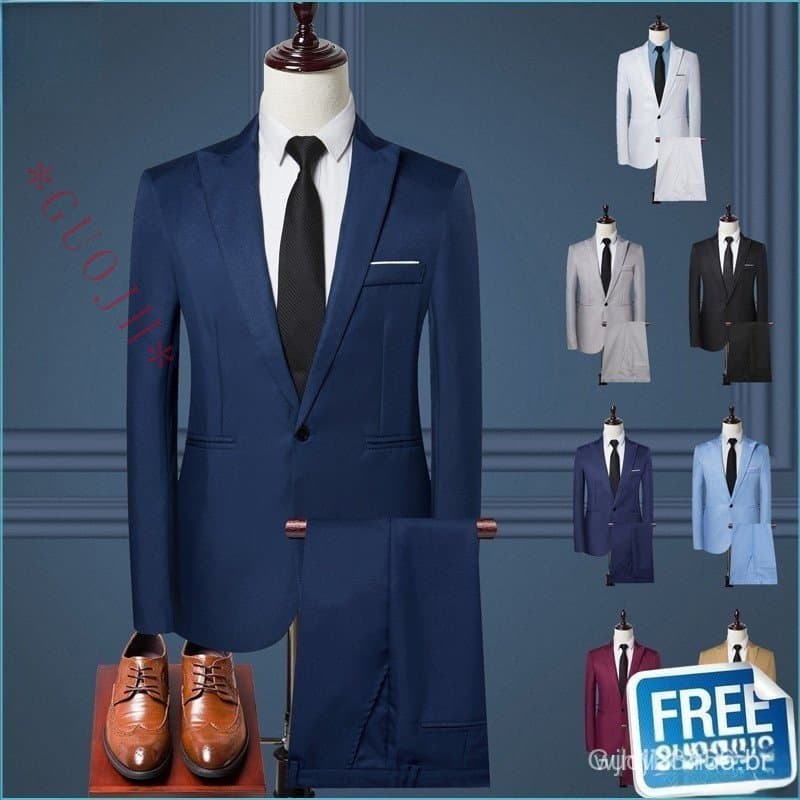 MISS.YE Ternos De Casamento Para Homens Casuais De Negócios Formal Blazer 2-Peças Conjunto Slim Fit Suit