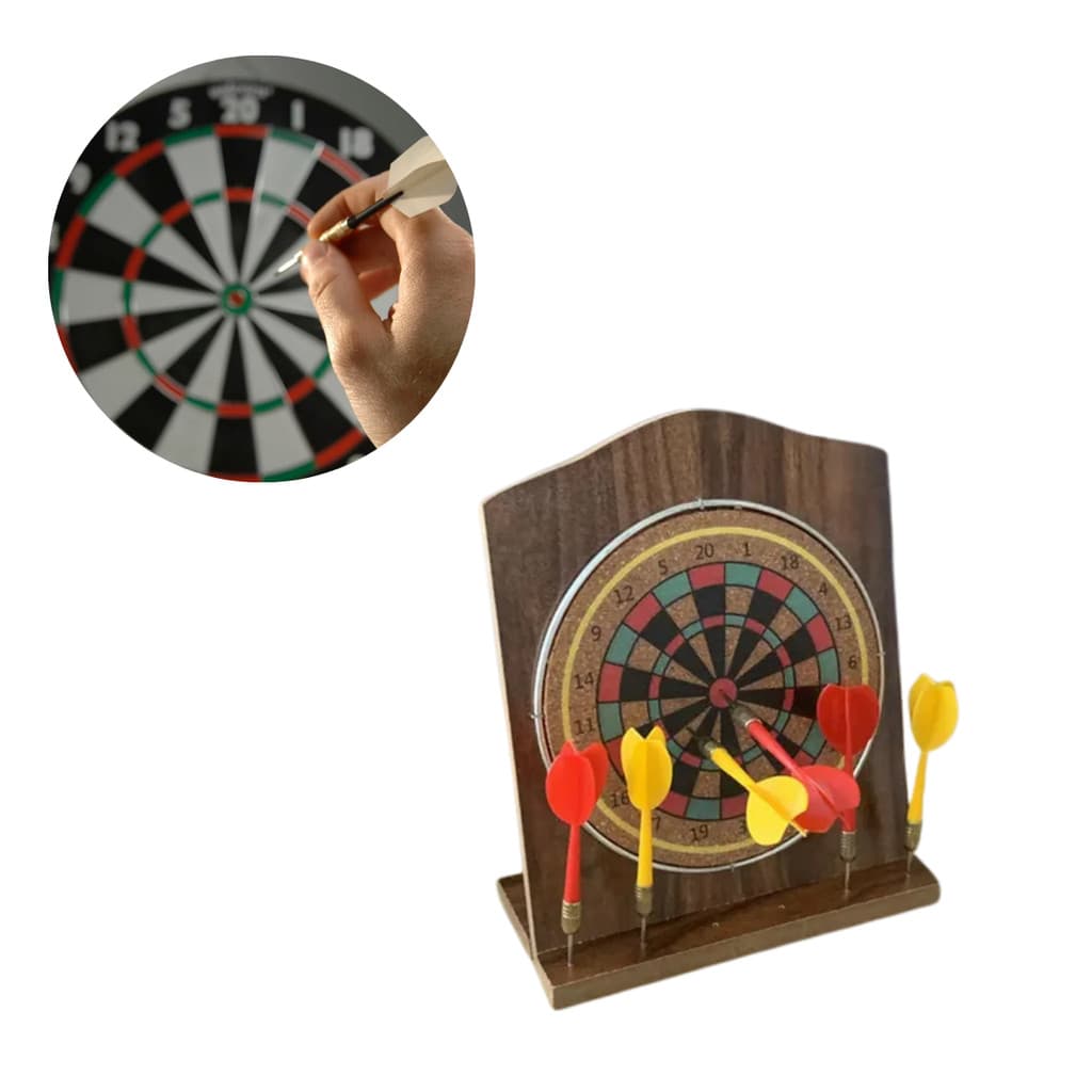 Alvo de dardos de madeira macia para mesa