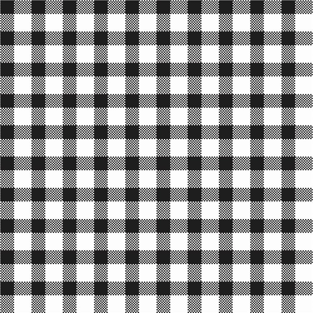 Tecido Tricoline Xadrez Preto com Branco (7 mm) - Peripan - 50 x 150 cm