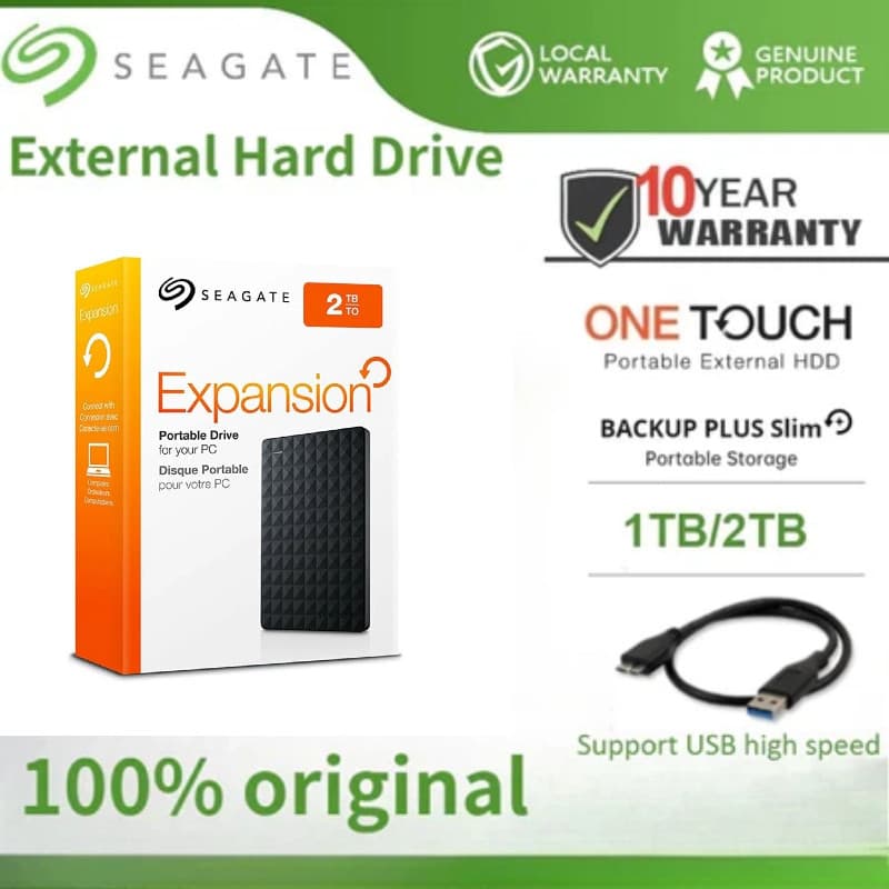 [Original💯] Seagate   Disco Rígido Externo HD 1TB 2TB 4TB USB 3.0 Estendido