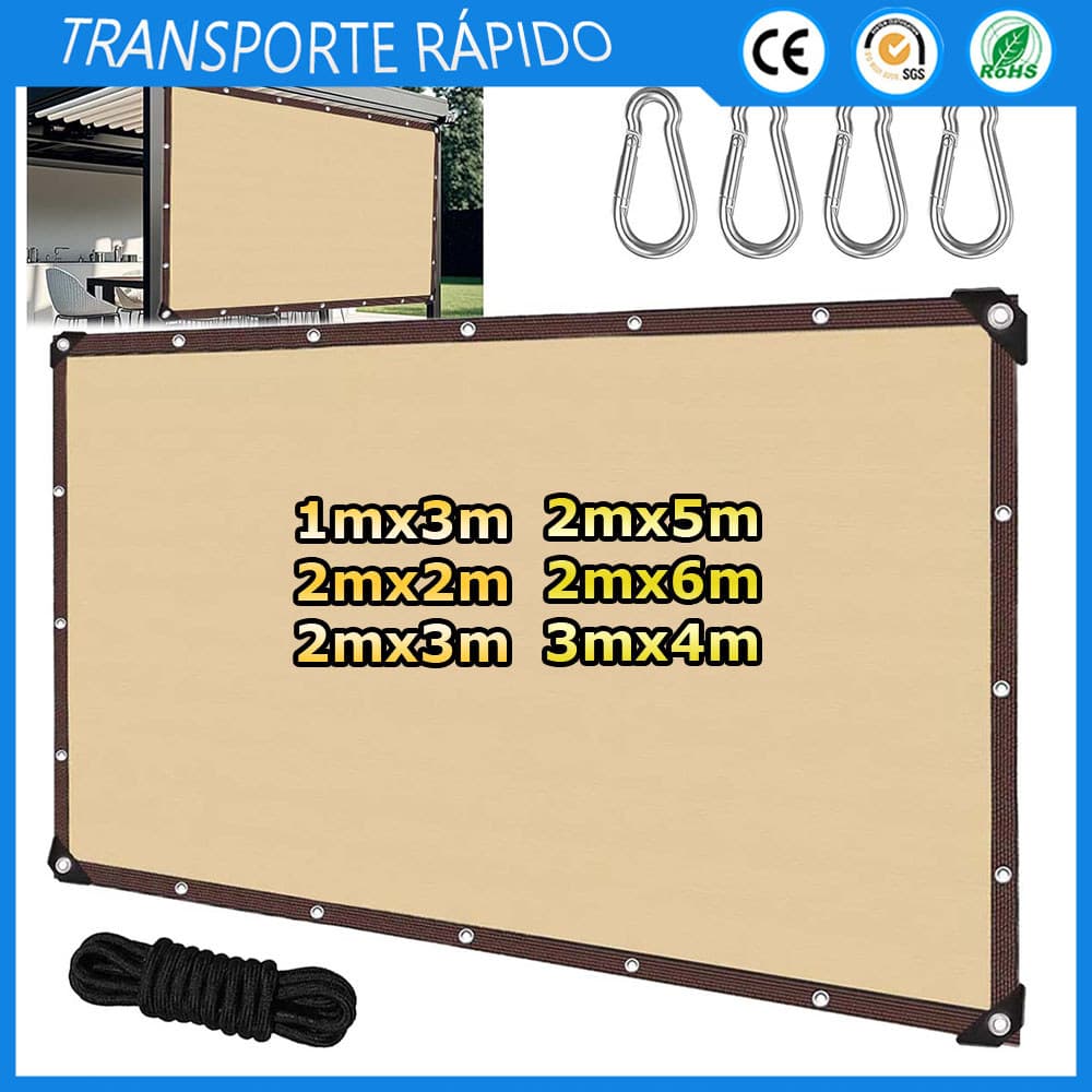 Bege Tela de sombreamento Tela de proteção solar Tela de sombreamento para exteriores Adequada para jardins (1-3)x(3-4)m
