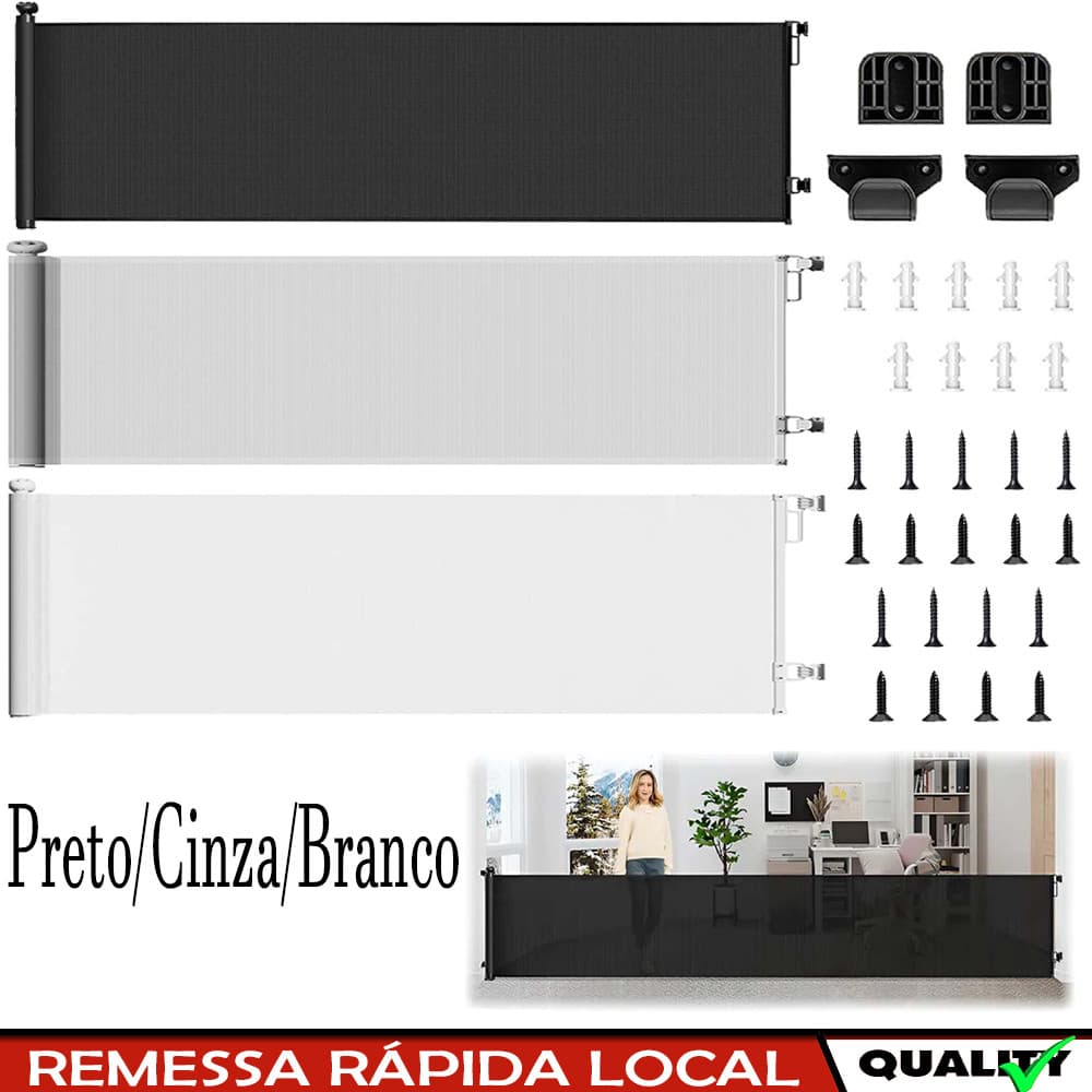 Porta de segurança ultra larga para bebês de 150/300 cm Porta ultra longa para animais de estimação e cerca de escada ex
