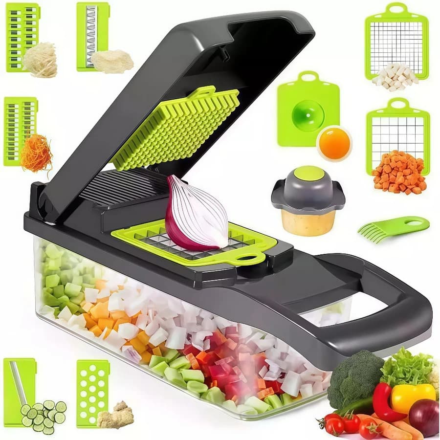 Profissional Multiuso Cozinha Slicer 16 em 1 Fatiador Cortador Ralador De Legumes Verduras Frutas Alimentos